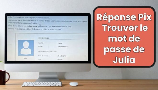Comment trouver le mot de passe de Julia sur Pix pour savoir qui veut devenir son ami ?