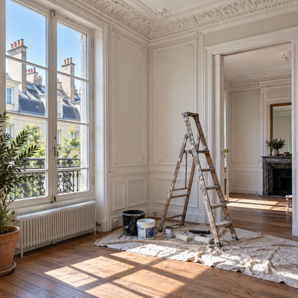immeuble ancien avec moulure