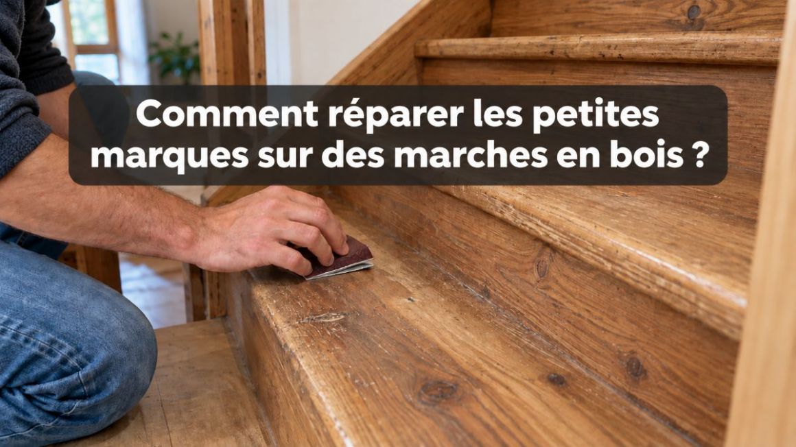 Comment réparer les petites marques sur des marches en bois ?