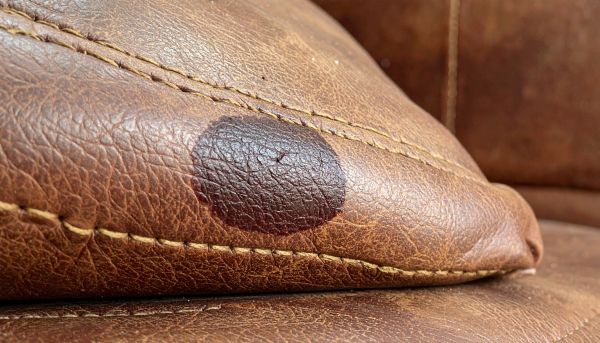 t�ches sur un canape cuir